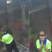 Girl stuck in Lift              VIDEO